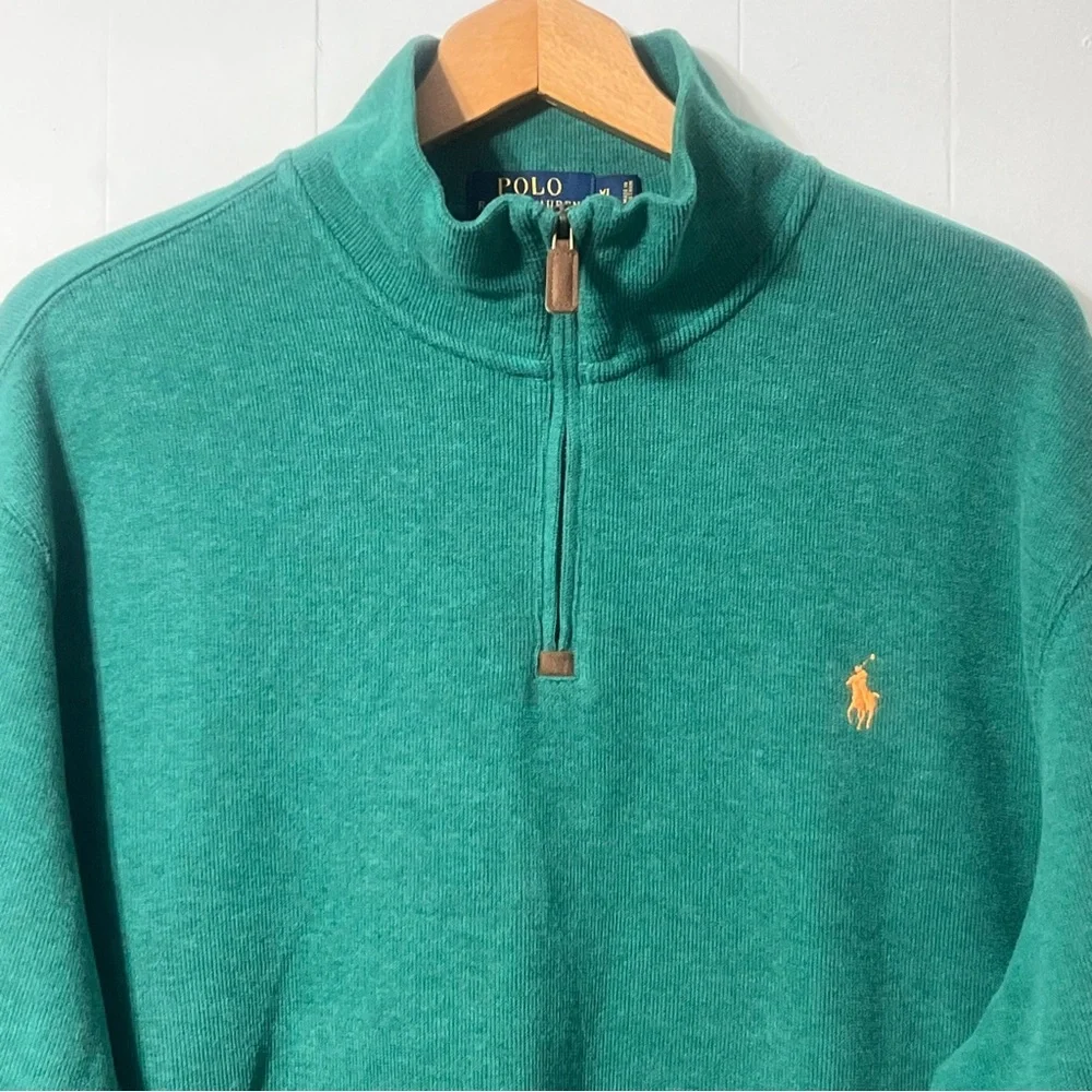 Polo Ralph Lauren French Ribbed Half Zip Sweater Preppy Casual Classic Size XL